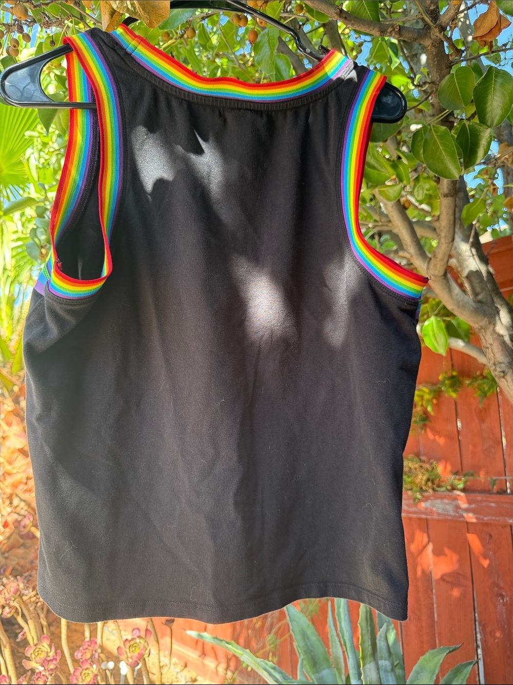 Hot Topic Black Tank with Rainbow Trim & "Equality" Script - Picture 6 of 6